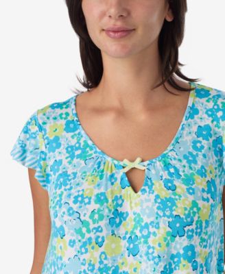 Women's Short-Sleeve Chemise Jersey Sleep Dress