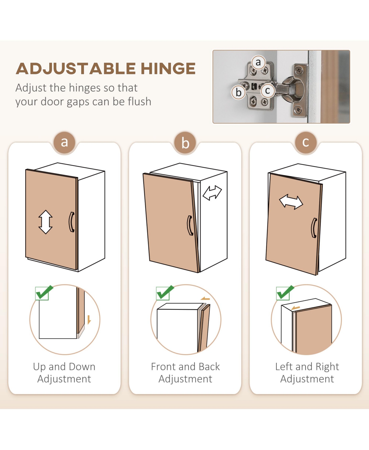 Homcom Kitchen Cupboard, 5-tier Storage Cabinet with Adjustable Shelves,