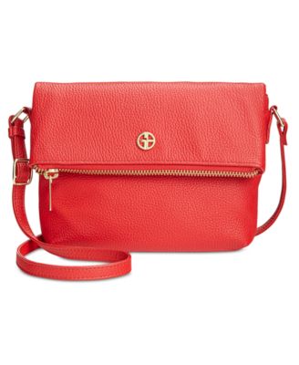 Giani Bernini - Pebble Leather Zipper Mini Flap Crossbody
