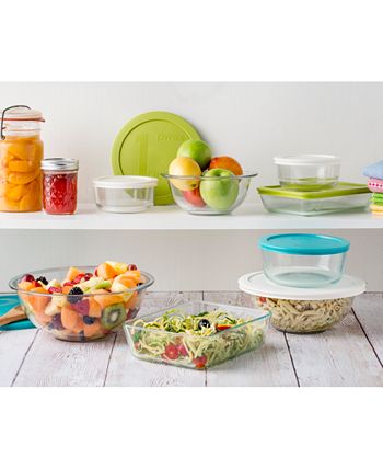 Pyrex 8-Piece 100 Years Glass Mixing Bowl Set (Limited Edition) - Assorted  Colors Lids