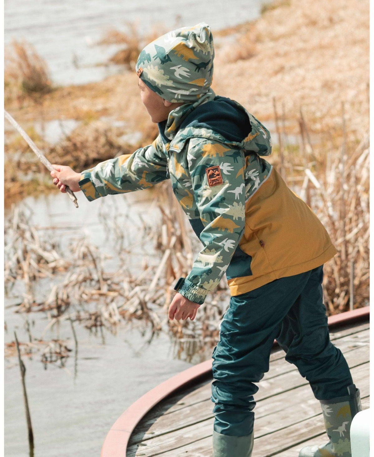 Deux par Baby Boy Two-Piece Mid-Season Outerwear Set Dinosaur Print