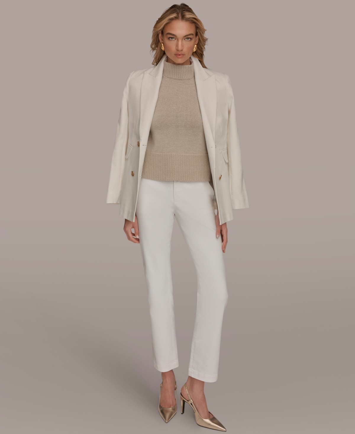 Женские Donna Karan New York Women's Double Breasted Blazer Jacket — фото 9