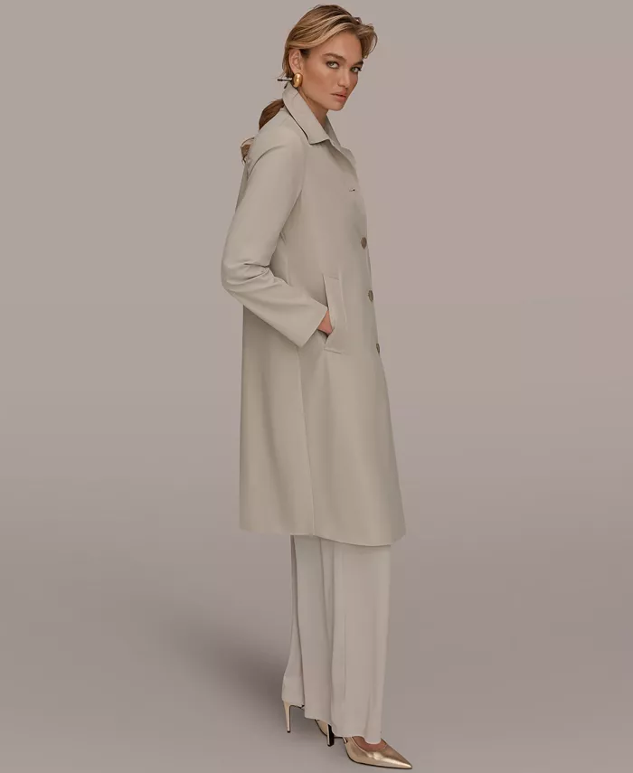Women's Balmacaan Shirt Collar Coat - thumbnail 3
