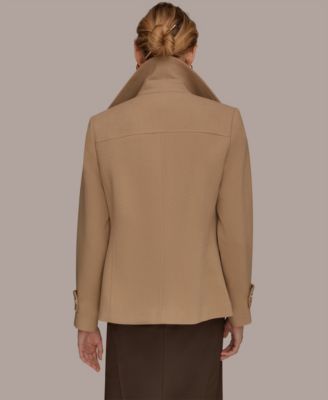 Women's Short Crepe Notch Collar Trench Coat