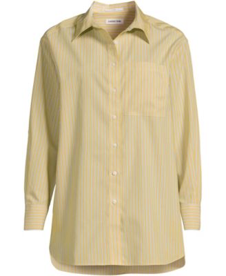 Women's Oversized No Iron Tunic with Statement Collar Shirt