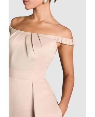 Women's Bardot Fit & Flare Hi-Low Maxi Dress