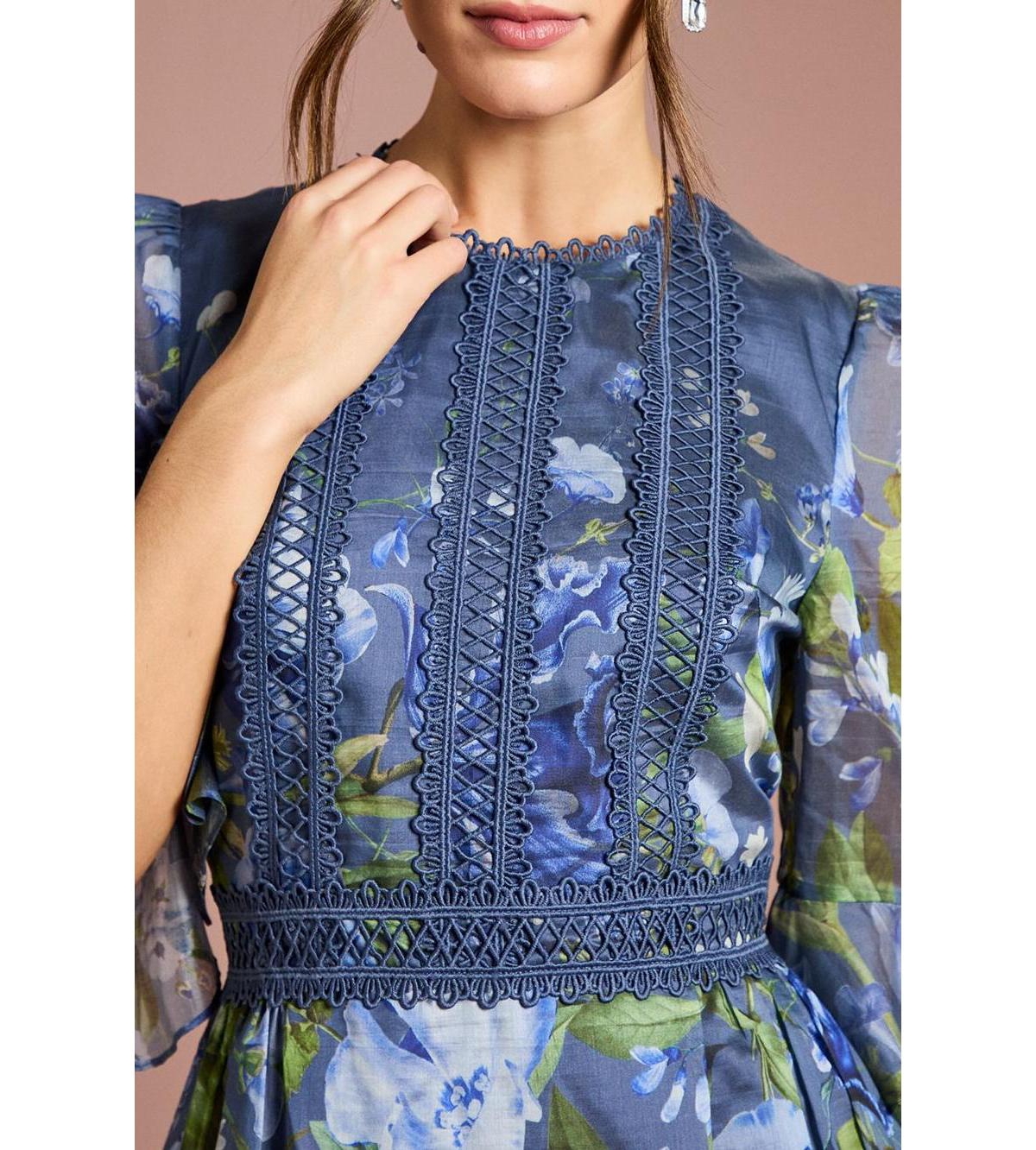 Coast Women's Placement Print Organza Midi Dress