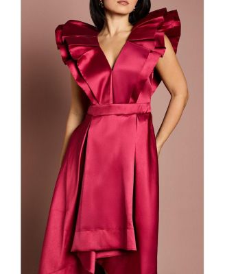 Women's Frill Sleeve Midi Dress