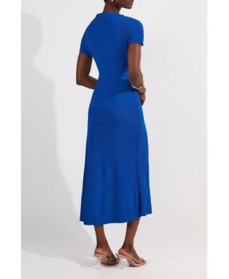 Women's Stitch Detail Knit Midi Dress