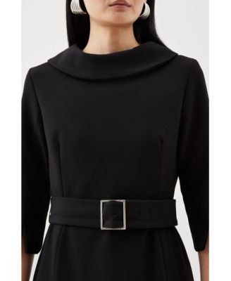 Petite Roll Neck Pencil Midi Dress