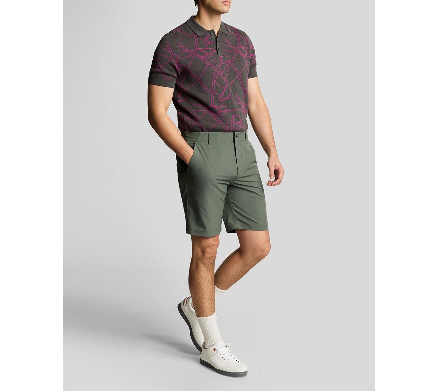 Мужские шорты Lyle & Scott 5 Pocket Golf Shorts, цвет: Зелёный — фото 7