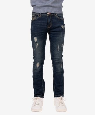 Boy's RawX Distressed Neon Stitch Jeans