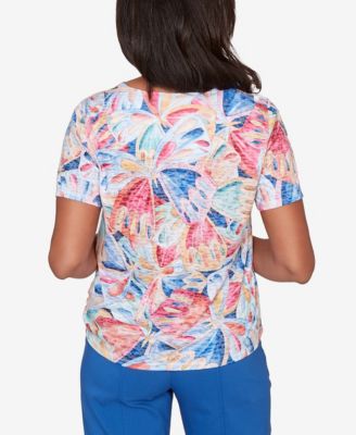 Women's  The Royal Treatment Butterfly Wing Tie Front T-shirt