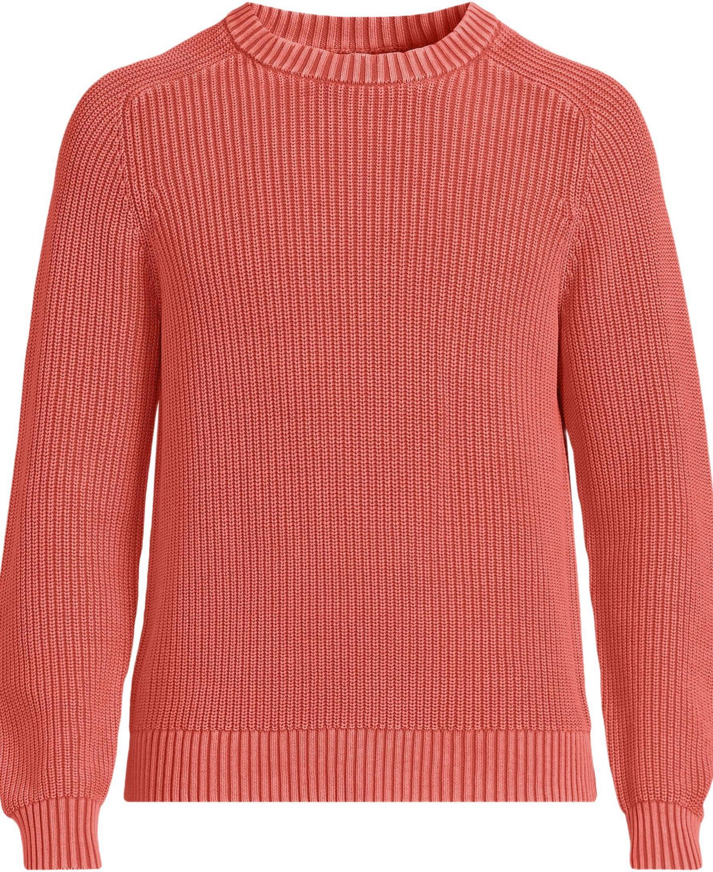 Мужской свитер Lands' End Long Sleeve Sunwashed Drifter, цвет: Морской коралловый — фото 3