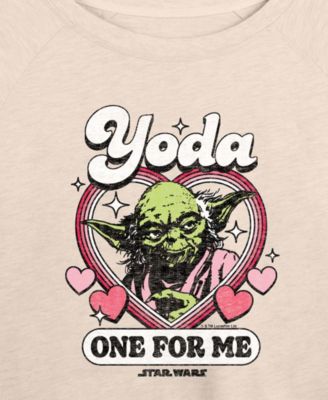 Women's Star Wars Yoda One For Me French Terry Long sleeve T-shirt