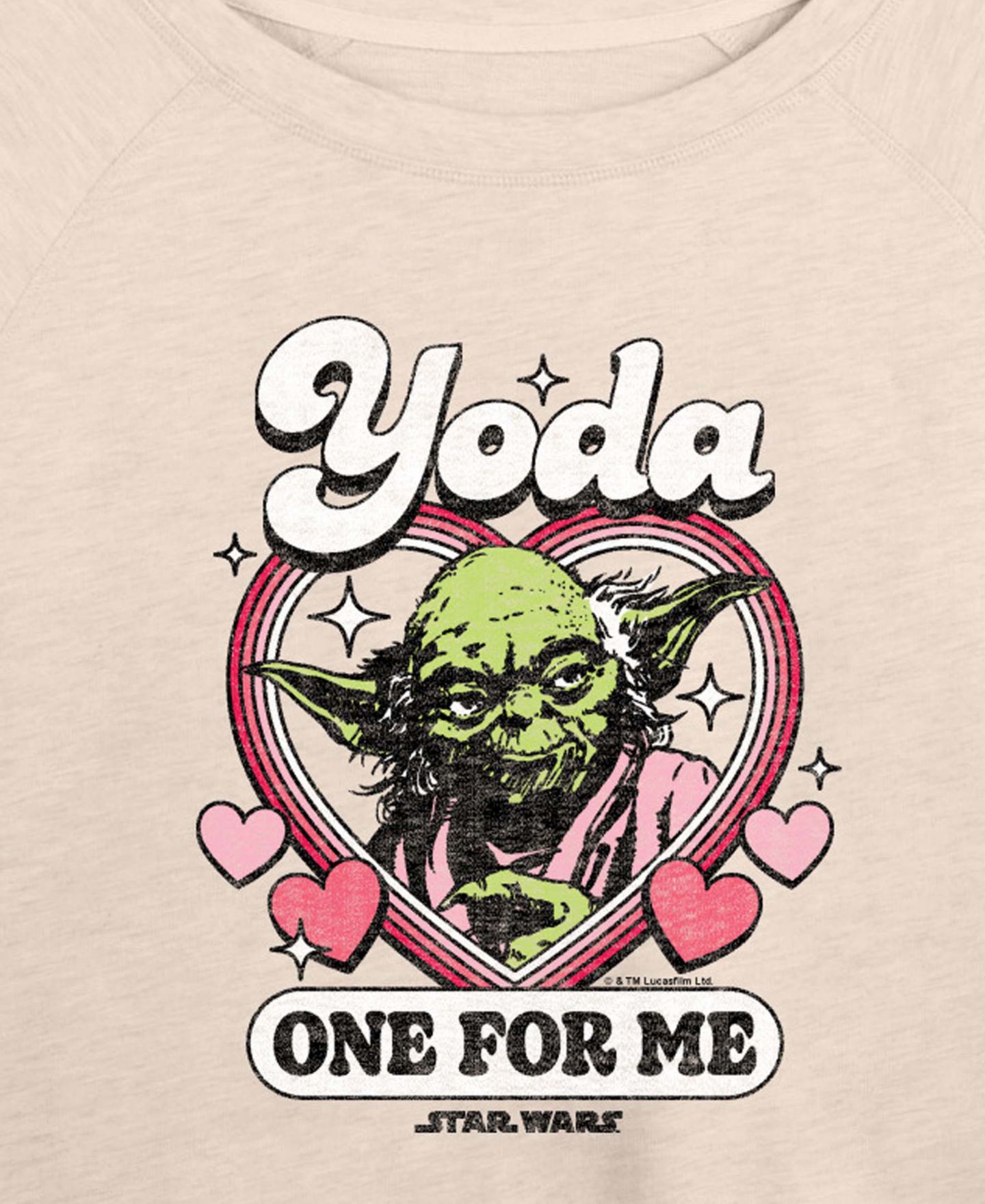 Женская футболка Hybrid Apparel Star Wars Yoda One For Me French Terry Long-Sleeve, цвет: Берёзовый — фото 2