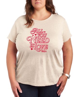 Women's All You Need Is Love Beatles Short Sleeve Graphic T-Shirt