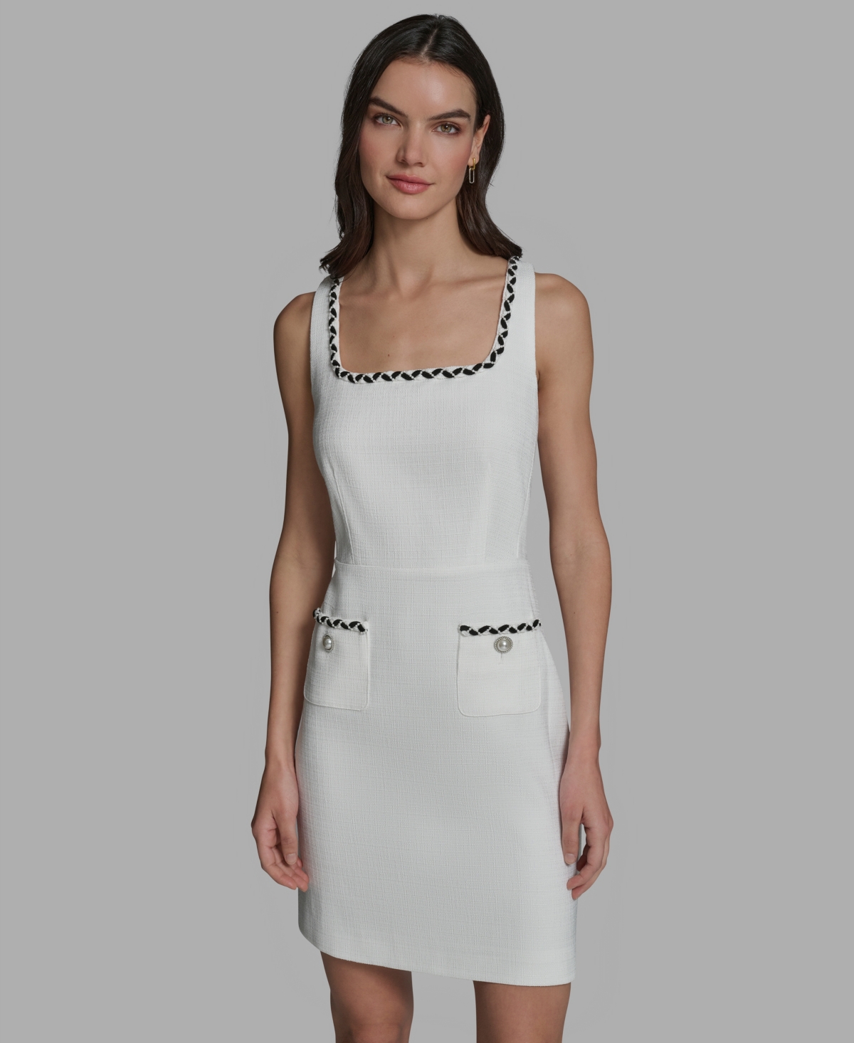 Karl Lagerfeld Paris Women's Scoop Neck Shift Dress