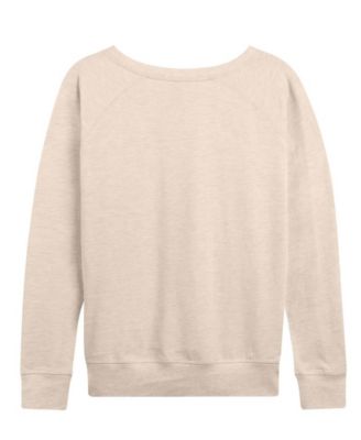 Women's Barbie Powerful Beautiful Black French Terry Long Sleeve T-shirt