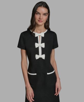 Women's Bow Detail A-Line Dress