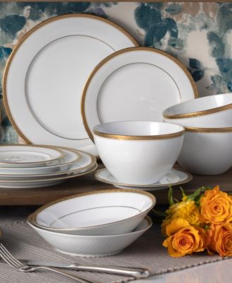 Charlotta Gold-Tone 30-Pc. Dinnerware Set, Service for 6