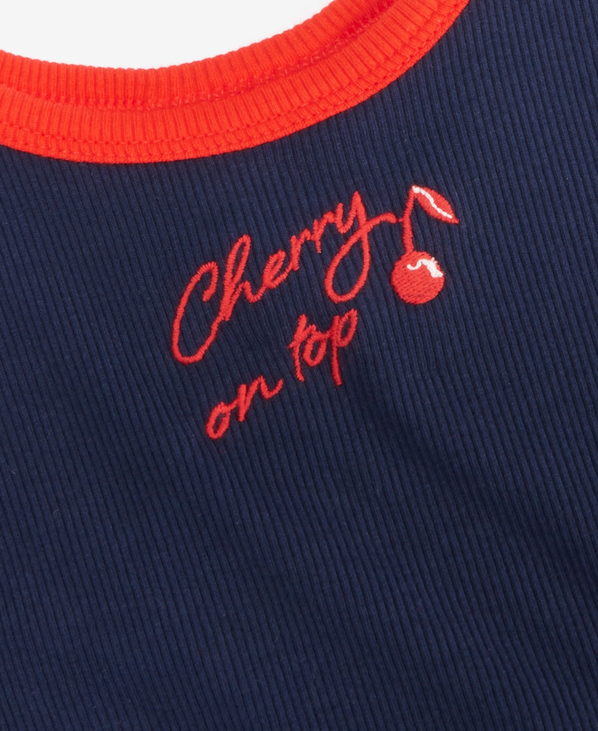 On 34th Women's Cherry Embroidered Double-Scoop Rib Tank, Macy's Exclusive