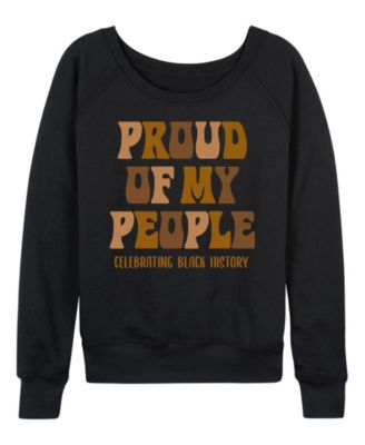 Women's Instant Message Proud Of My People French Terry Long-Sleeve T-Shirt