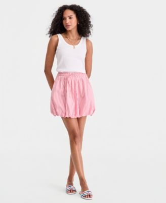 Women's Jenna Stripe Bubble-Hem Mini Skirt