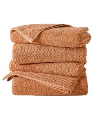 Cotton Textured 4-Piece Bath Towel Set
