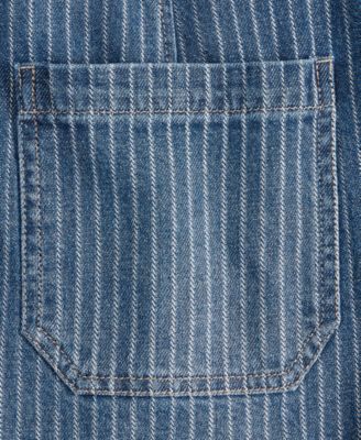 Women's Striped Denim Mini Skirt