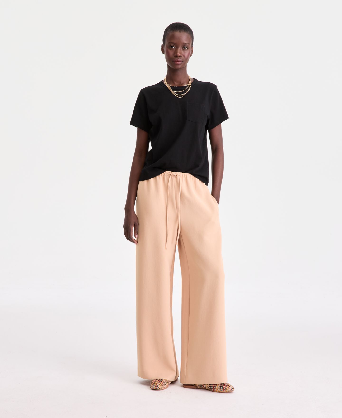 Женские брюки On 34th High-Rise Pull On Crepe Wide-Leg, цвет: Warm Sesame — фото 1