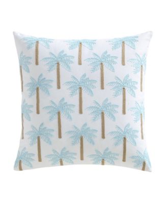 Boracay Stripe Crewel Stitch Decorative Pillow, 18" x 18"