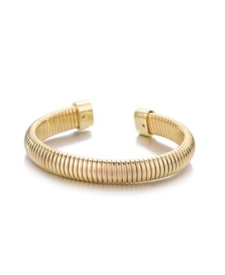 Gold Omega Coil Cuff Bracelet