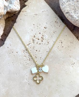 Gold Clover Charm Necklace