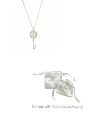 Gold Ornate Key Pendant Necklace