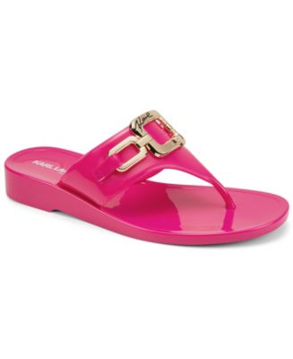 KARL LAGERFELD PARIS Women's Vardice Jelly Slip-On Flat Thong