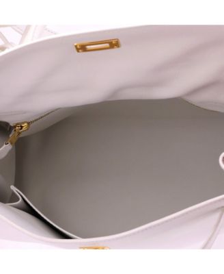 Kelly 25 Handbag White Swift with Gold Hardware