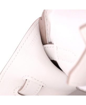 Birkin 25 Handbag Grey Swift with Palladium Hardware