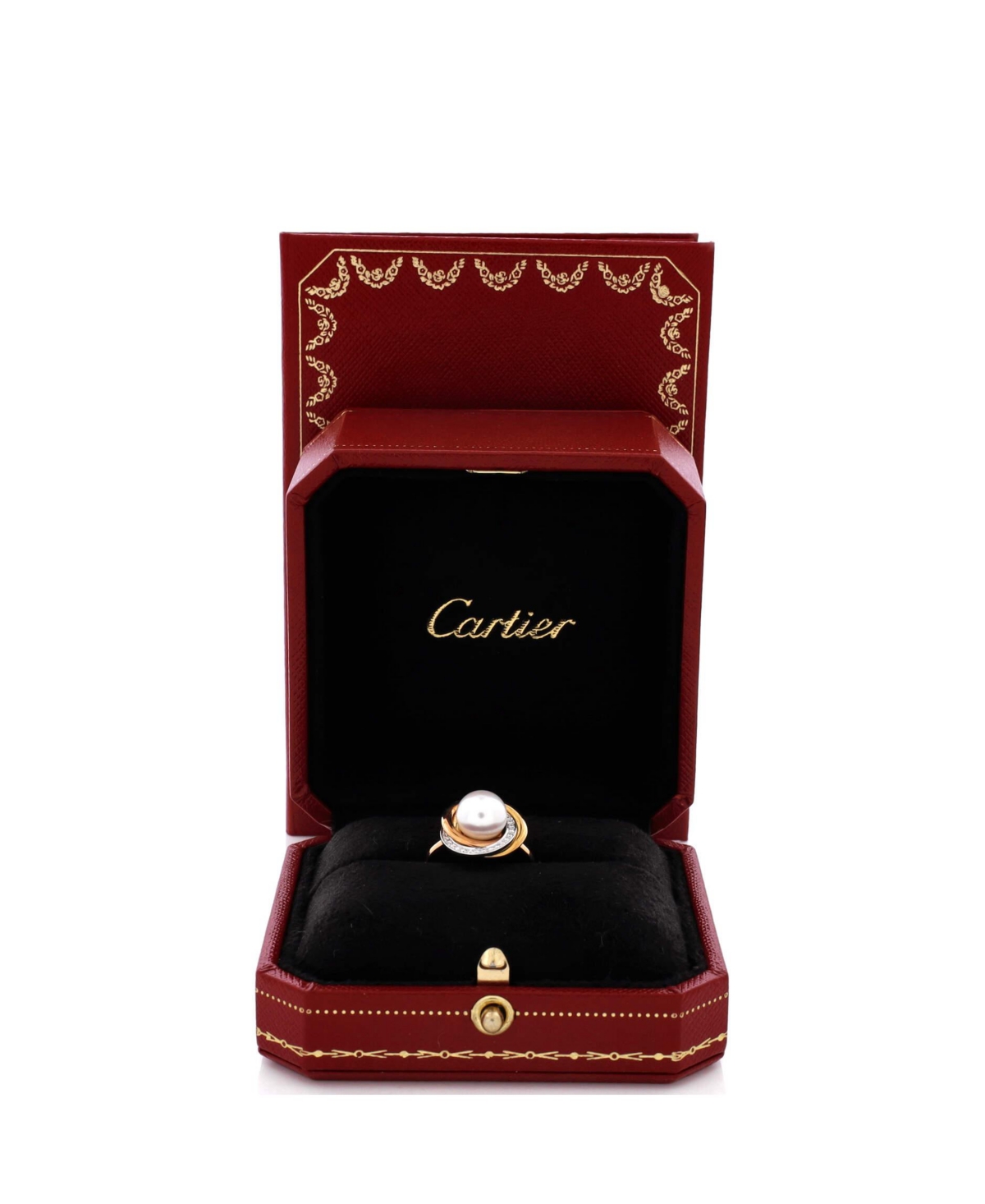 Pre-Owned Cartier Trinity Pearl Ring