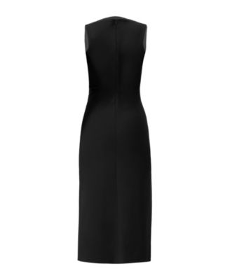 Women's Sleeveless Midi Dress with Side Slit