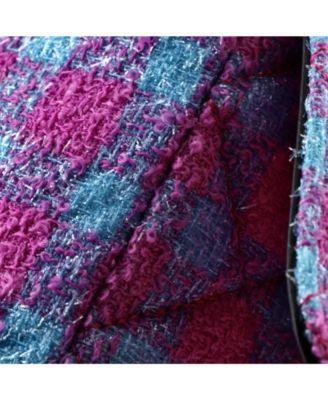 East West Medusa Icon Chain Flap Bag Quilted Tweed