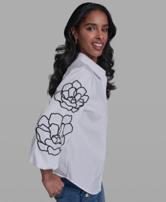 Petite Collared Neck Shirt