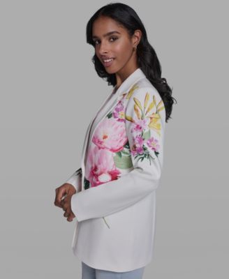 Petite Notch Lapel Collar Blazer