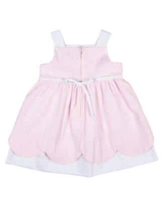 Baby Girls' Seersucker Check Flowers & Bunny Dress