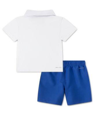 Baby Boys' Short-Sleeve Polo Shirt and Woven Shorts, 2-Piece Set