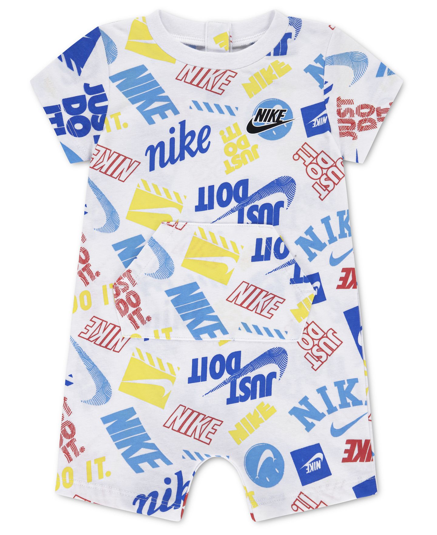 Комбинезон Nike Short-Sleeve Romper для мальчиков-малышей, цвет: Белый — фото 1
