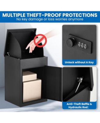 43.3" Package Delivery Boxes for Outside,Large Anti Theft Package Delivery Box with Lock