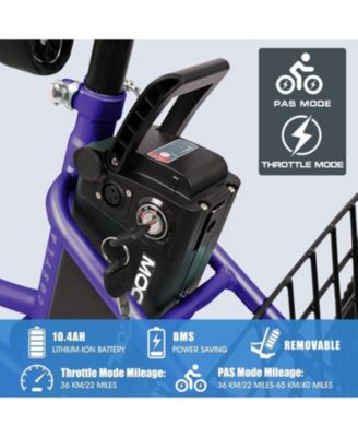 350W Electric Tricycle for Adults with 24" x 2.1" Wheels