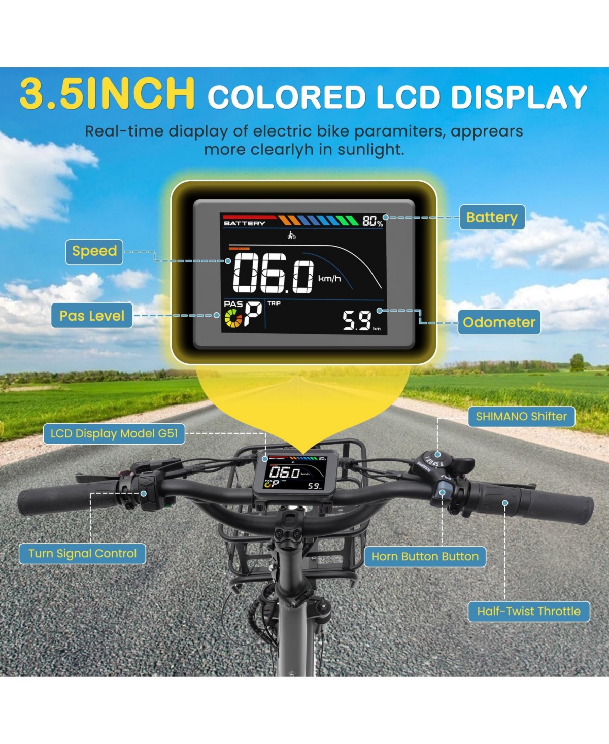 Mooncool Tk Pro 750W Foldable Electric Tricycle for Adults, 20" x 3.0" Wheel