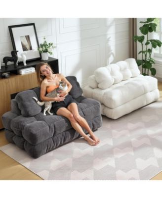 LED Bed Frame with Storage Headboard & Drawers - No Box Spring Needed